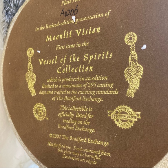 Bradford Exchange Vessel of the Spirits Collection Moonlit Vision #A0206 - Picture 10 of 12